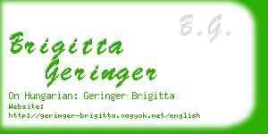 brigitta geringer business card